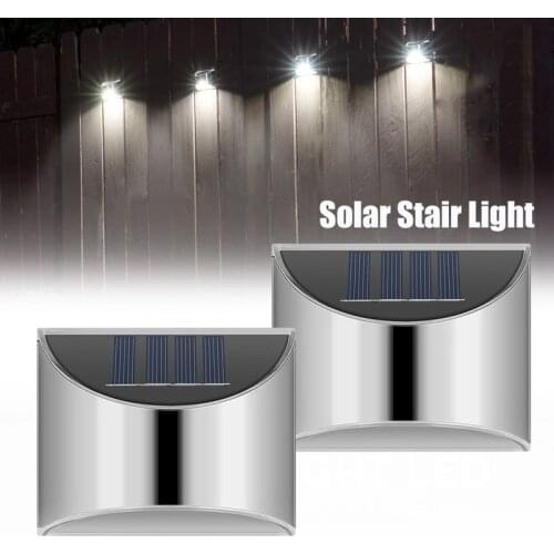 LED Outdoor Waterproof Solar Stair Guardrail Light Wiring-free Soft Light Garden Courtyard Corridor Step Decorative Lighting