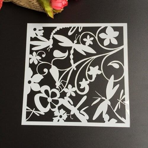 1Pcs 13*13cm Scapbook Stencil Cake Decorating Tool scrapbooking DIY Decorating Stencil Fondant Pattern Printing Spray Template