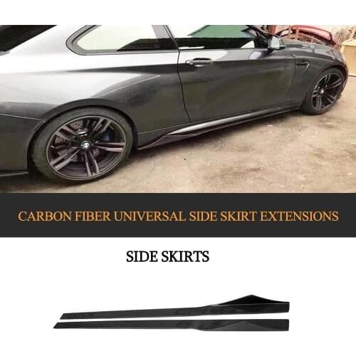 Carbon Fiber Universal Side Skirts for VW scirocco Touareg BMW E90 F32 Mercedes W212 cla amg Alfa Romeo Giulia Bumper Lip