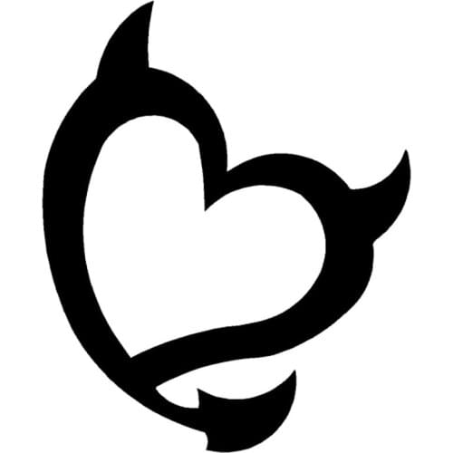 Heart Devil Create Styling Accessories Vinyl Stickers 11.4x14cm