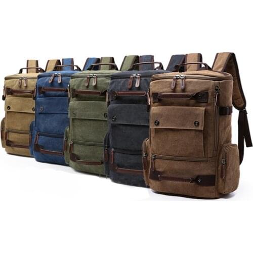 Backpack Vintage Canvas Backpack Men Travel School Bags Large Capacity Backpack Laptop Rucksack Sac a Dos Homme Mochilas Mens