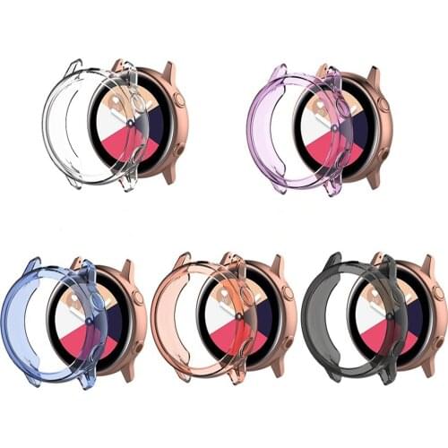 1Pcs Ultra-thin Soft TPU Protective Case Cover For Samsung Galaxy Watch Active 40mm Clear Screen Protector Bezel Shell Frame