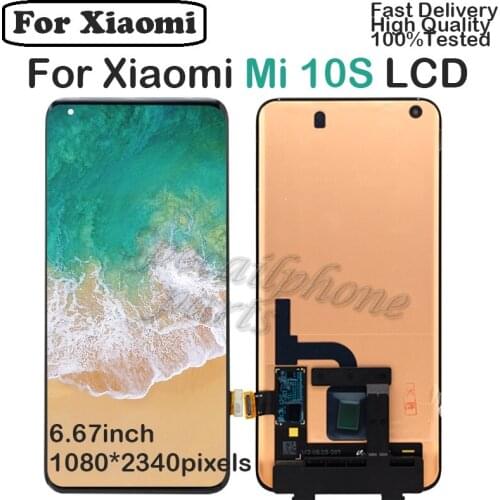 Super AMOLED Display For Xiaomi Mi 10S LCD Display Touch Panel Screen Digitizer Assembly Replacements For Mi 10s Pantalla