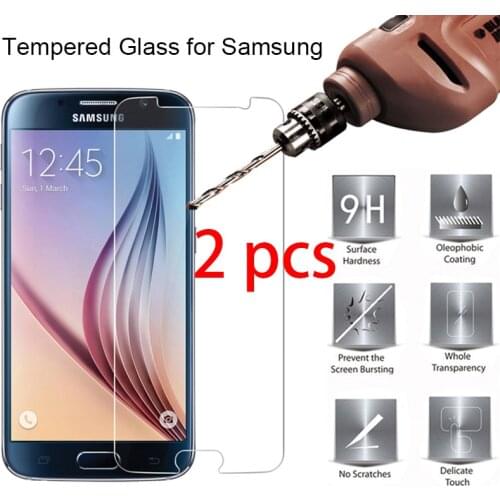 1/2 pcs! Tempered Glass 9H HD Toughed Protective Glass on Samsung S7 S6 S5 S4 Mini Screen Protector for Galaxy S3 Neo S2