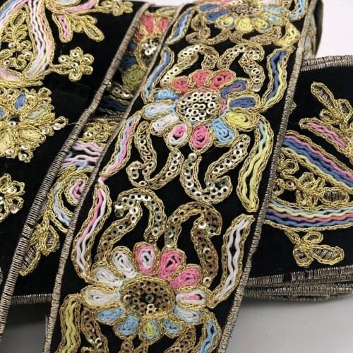 1 Yards Lace Ribbon Embroidery Lace Trims DIY Handmade Sewing Dress Bag Clothes Supplies Flower Decoration