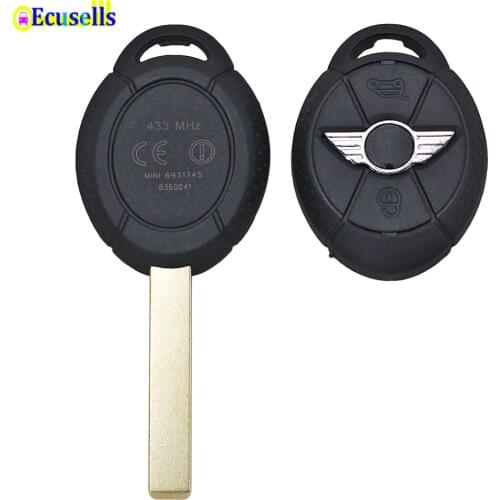 3 Button Replacement Shell Remote Key Case Fob for BMW Mini Cooper Uncut Blade