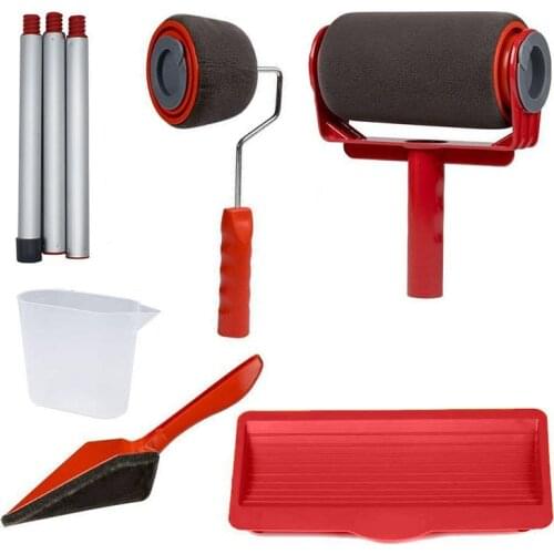 8pcs Paint Roller Multifunctional Household Use Wall Decorative Paint Roller Brush Tool Painting Brushes DIY Brush Tools