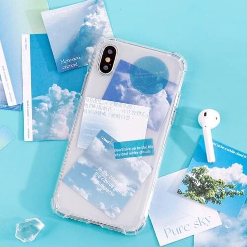 Aesthetic INS Landscape Sky Clouds Sunset Mobile Phone Shell Decoration Material Card Bullet Journaling Accessories DIY sticker