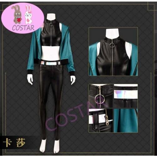 Game LOL K/DA KDA Kaisa Cosplay Costume PU Leather Uniform Halloween Suit For Women Outfit New 2020