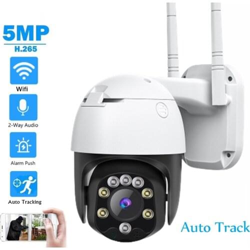 5MP Wifi IP Camera H.265 Pan Tilt Turning Human Detection Outdoor 2MP Auto Tracking P2P ONVIF Two Way Audio Wireless CCTV Camera