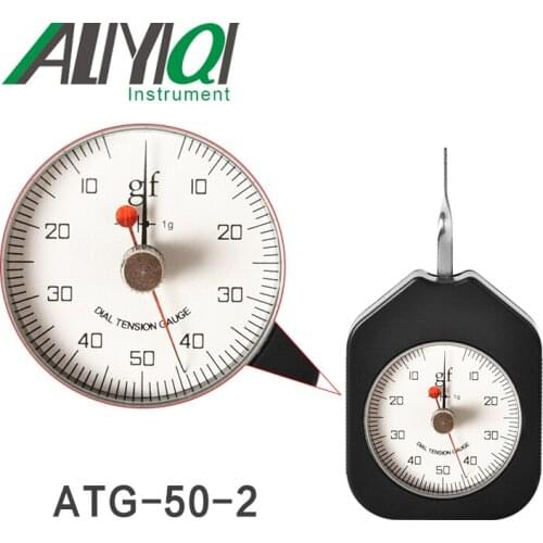 50g Dial Tension Gauge Tensionmeter Double Pointers(ATG-50-2)Tensiometro
