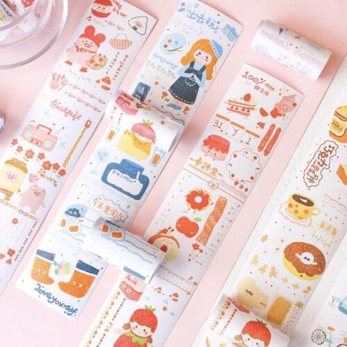 Cute Japanese Washi Tape Decorative Masking Paper Tapes Journal Diy Scrapbook Tag Diary Handbook Practical Decoration Paper T7