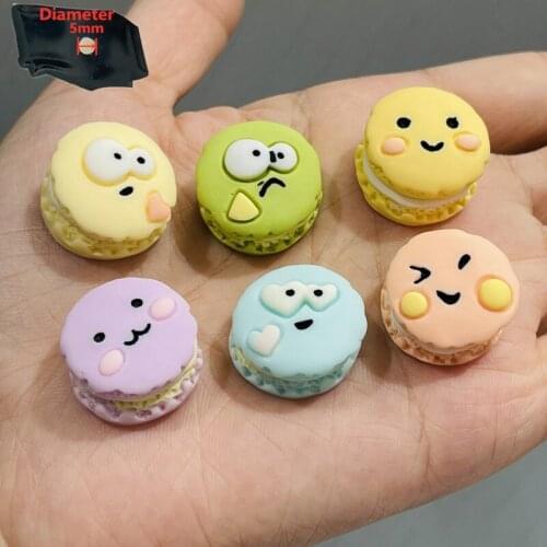 1PCS Resin Cute Cartoon Sweets Fridge Magnetic Sticker Kawaii Colorful Macaron Face Refrigerator Magnet Stationery Toy Kid Gift