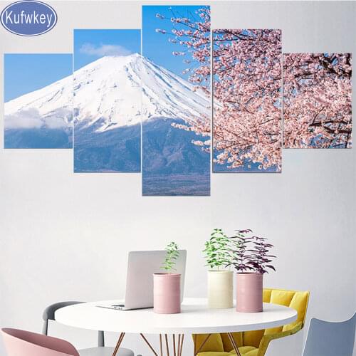 Game Art skyrim landcape diamond embroidery,Multi-Panel full round drill 3d cross stitch mosaic diamond painting 5 pieces set