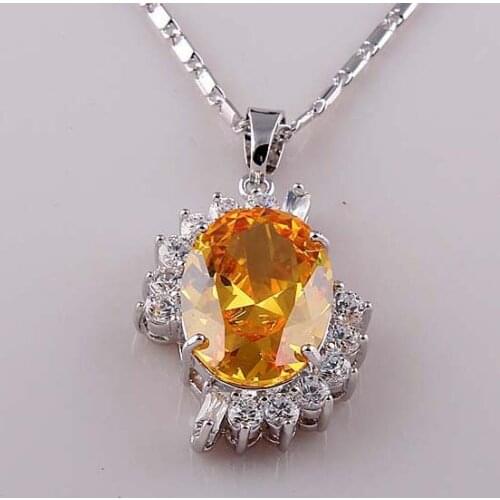 Oval zircon mosaic AAA Zircon Pendant
