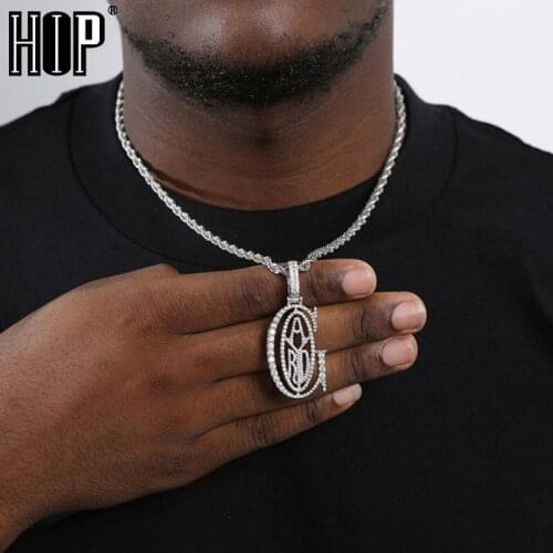 Hip Hop Rapper G Iced Out Bling Micro Pave CZ Design Cubic Zircon Necklace & Pendant For Men Jewelry Tennis Chain