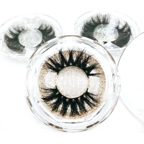BLOOMINK 6D mink eyelashes eyelash supplier bulk wholesale transparent color cardboard round box crystal box