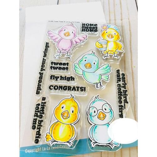 Bird Duck Birthday Gift Flower Stamps Scrapbook Dariy Decoration Stencil Embossing Template DIY Greeting Card Make Albums