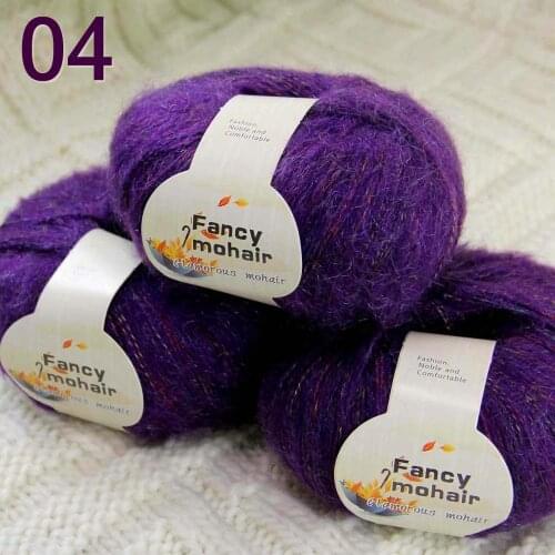 Sale New Soft 3Skeins50g Wrap Shawls Hand Knitting Wool Yarn Womens Cashmere Shawls and Wraps Rainbow Amethyst 823-04