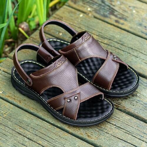 De ritable sandali da erkek cuero classic masculina sandalle cuir vietnam beach for sandalen rubber 2020 zandalias men sandel v