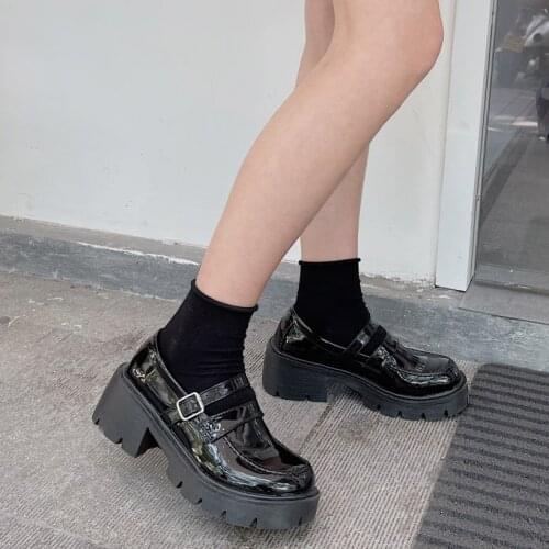 Lolita Shoes Women Japanese Mary Jane Shoes Women Vintage Girls Students JK Uniform High Heel Platform Shoes Cosplay