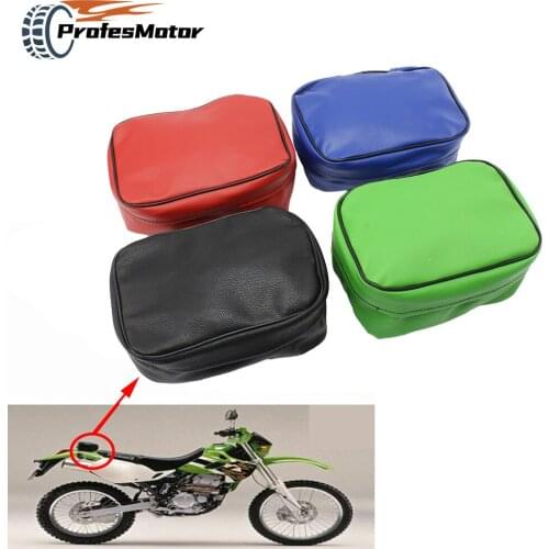 Off Road Motorcycle Rear Tool Bag Tail Kit Storage PU Leather Waterproof Durable For Honda XR250R XR350R XR600 CRF150 CRF250/450