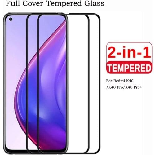 2pcs Tempered Glass For Redmi K40 Pro+ K40 Ultra K40 K40 Pro Full Cover Screen Protector For Redmi K30 Pro Glass For Redmi K40
