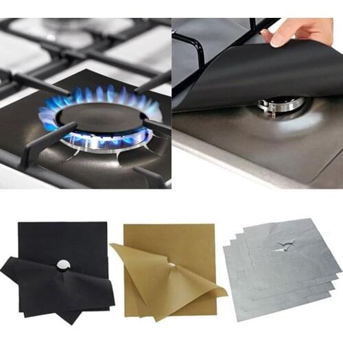 1/2/4PC Stove Protector Cover Liner Gas Stove Protector Gas Stove Stovetop Burner Protector Kitchen Accessories Mat Cooker Cover