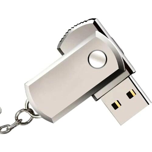 1pc Stainless Steel USB 2.0 Pen Drive 1gb 2gb Usb Flash Drive Pendrive Usb Stick Flash Drive With Keychain Thumbdrive