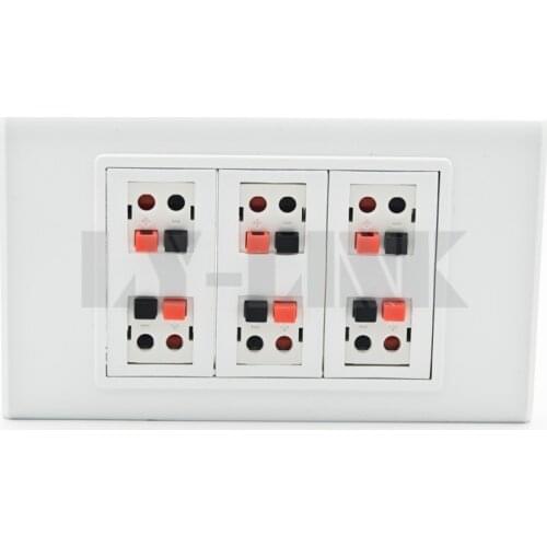 120 X 70 size 6 ports banana sound box speaker wall plate