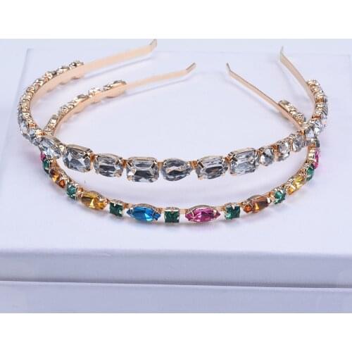 2PCS Brand ZA Hairbands Women Luxury Crystal Headband Femme Korean Wedding Bridal Hair Jewelry Hairbands