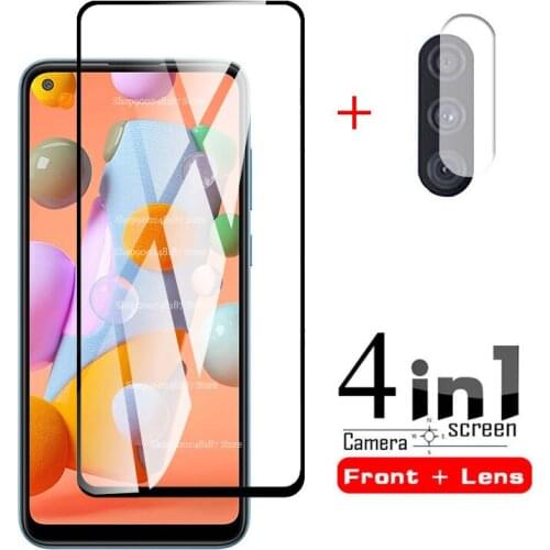4 in 1 protective glass for samsung a11 screen protector tempered glas on for galaxy a 11 11a safety film samsun samsumg galaxi