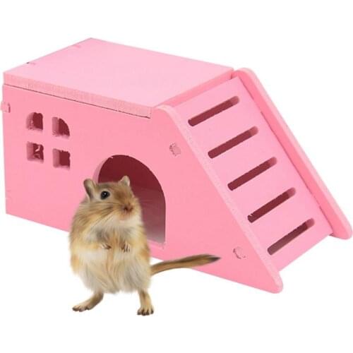 Wooden Hamster House Accessories Nest Climb Hamster Toys House For Pets Hamsters Chinchillas Guinea-Pig Hamster Nest Ladder