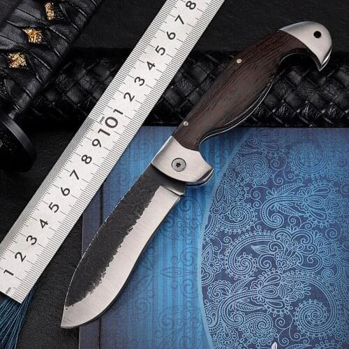 8.19'' Damascus Folding Knife Outdoor Survival Tactical Pocket Knife Camping Combat Hiking Hunting Knives For Self-defense Tools
