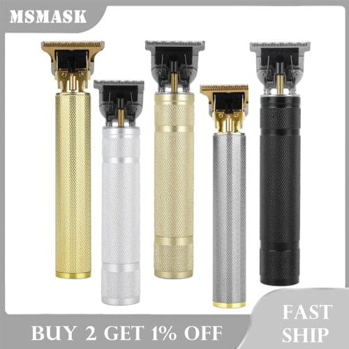 USB Rechargeable T9 Baldheaded Hair Clipper Electric Hair Trimmer Cordless Shaver Razor 0mm Men Barber Hair Cutting Machine