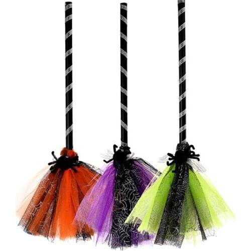 Halloween Witches Broom Diy Witch Witchcraft Broom Decor for Party Garden Ornaments Decoration Cute Room Bedroom Home Supplies