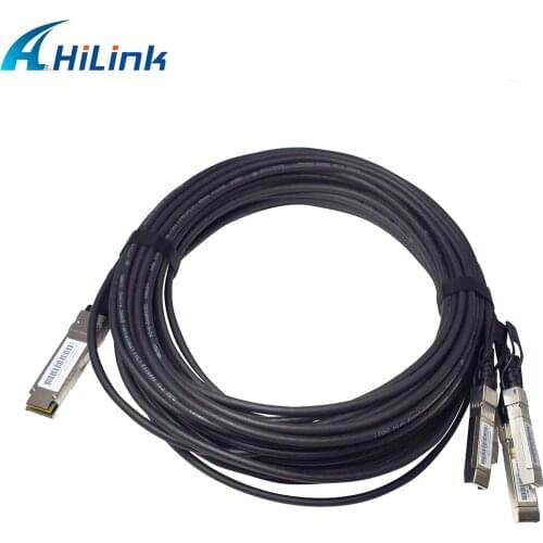 Hilinktech 40G QSFP Cable QSFP-4SFP10G-CU5M 28AWG 5M DAC Copper Direct Attach Cable
