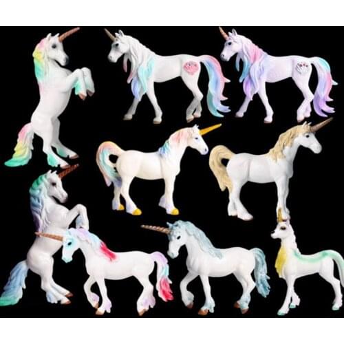 Mini Simulation Animal Model European Mythology God horse Tianma Unicorn Pegasus Children Plastic Educational Toys Gifts
