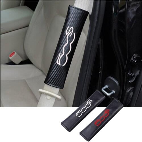 PU Fashion Car Seat Belt Cover Car Seat belt shoulder Pads for Fiat 500S