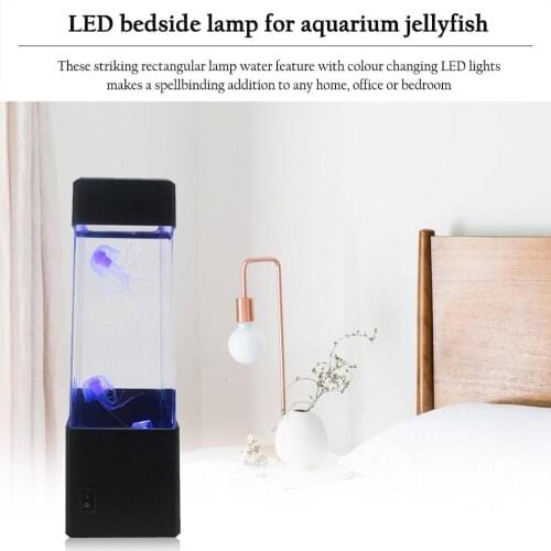 Fashion Jellyfish Water Ball Aquarium Tank LED Lights Lamp Relax Bedside Color Change Mood Light for Home Decoration Lamp