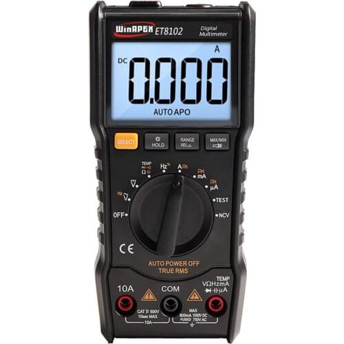 1Pcs ET8101 LCD Digital Multimeter AC DC Voltage Freguency Multitester Current Tester Luminous Display Digital Small Multimeter