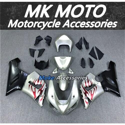 Motorcycle Fairings Kit Fit For ZX-6R 2005-2006 636 Bodywork Set High Quality Abs Injection Ninja champagne Flame