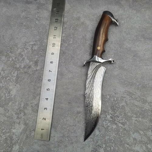 New Arrival 67 Layers VG10 Damascus Steel Hunting Tactical Knife Fixed Blade Outdoor Camping Knife EDC Tool Survival Self-Defend