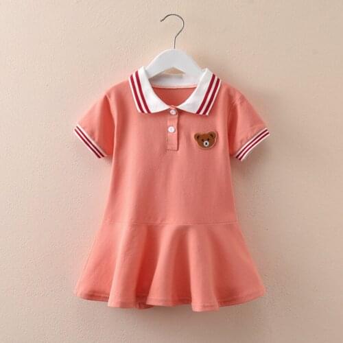 Hot Baby Girl Dress For Spring Summer Children Clothes Casual Polo Kids Princess Tennis Dress Toddler Newborn Cotton Dresses