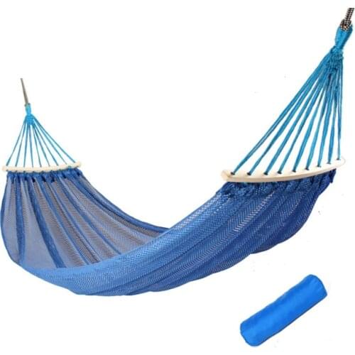 Portable Garden Nylon Hammock Swing Hang Ice Net Sleeping Bed Hamaca For Outdoor Travel Camping Hamak Blue Green Red Hamac