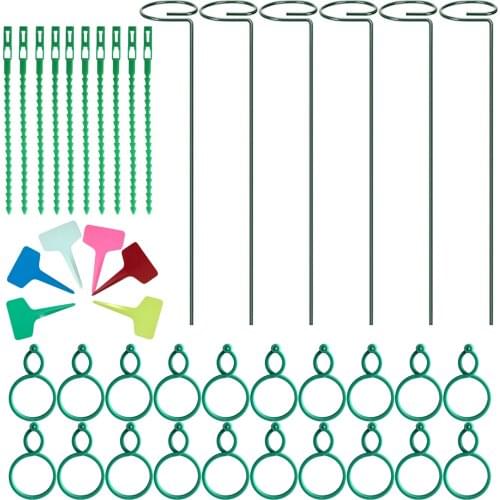 Garden Stand Plant Label Single Stem Support Pile 16-inch Greenhouse 42pcs/46pcs Gardening Bracket Set