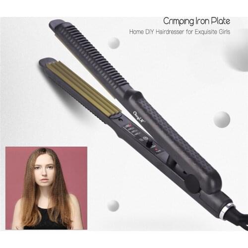 Professional Corrugated Hair Curler Crimper Corrugation Flat Iron Fluffy Hair Styler Wave Corn Perm Splint Curling Irons