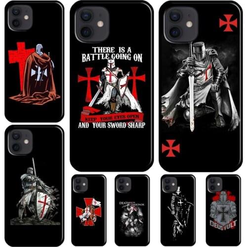 Christian Templar Knights warrior silicone Phone Case FOR iPhone Se 6 6s 7 8 Plus X Xr Xs 11 12 Mini Pro Max Cover Shell