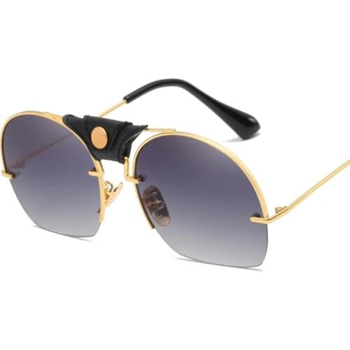 Classic Brand Designer Sunglasses For Men and Women Semi Rimless Smart Sun Glasses Unisex Fashion Sunglass Oculos de Sol UV400