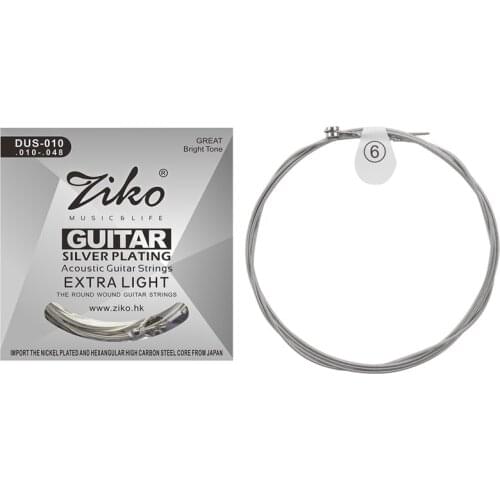 Ziko Dus Series Acoustic Guitar Strings Dus-010 & Ziko Deg 009-042 Electric Guitar Strings